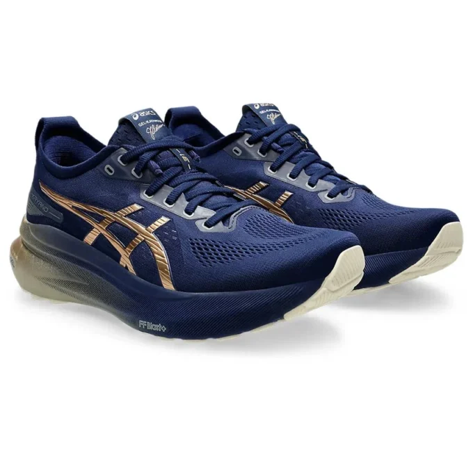 Baskets Gel-Kayano 31 « Navy Gold Silver »
