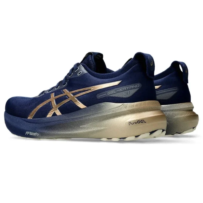 Baskets Gel-Kayano 31 « Navy Gold Silver »