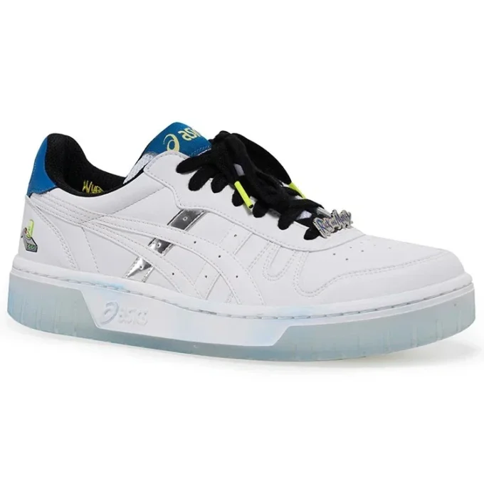 Baskets Rick and Morty x Asics Court-MZ Blanc/Bleu