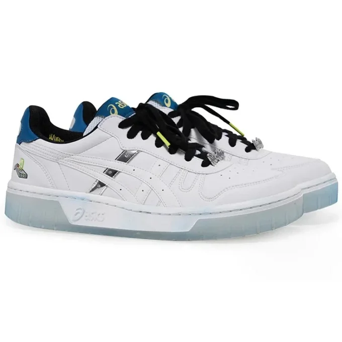 Baskets Rick and Morty x Asics Court-MZ Blanc/Bleu