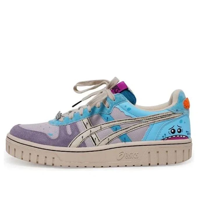 Baskets unisexes Rick and Morty x Asics Court-MZ Bleu/Violet