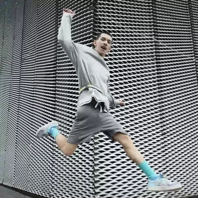 Baskets unisexes Rick and Morty x Asics Court-MZ Bleu/Violet