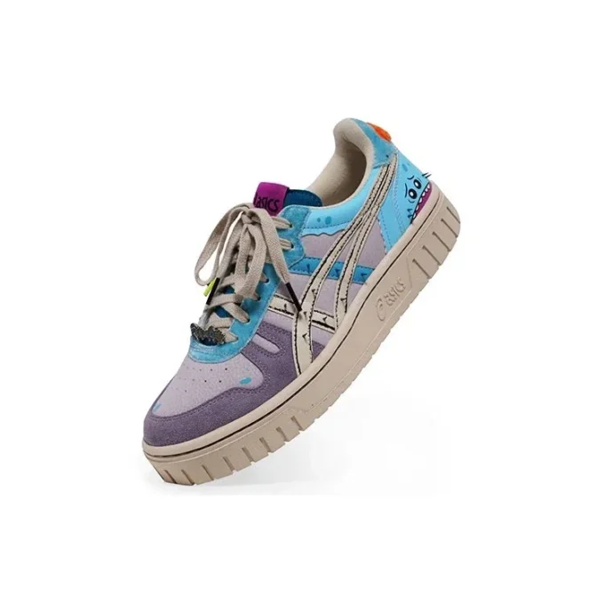 Baskets unisexes Rick and Morty x Asics Court-MZ Bleu/Violet