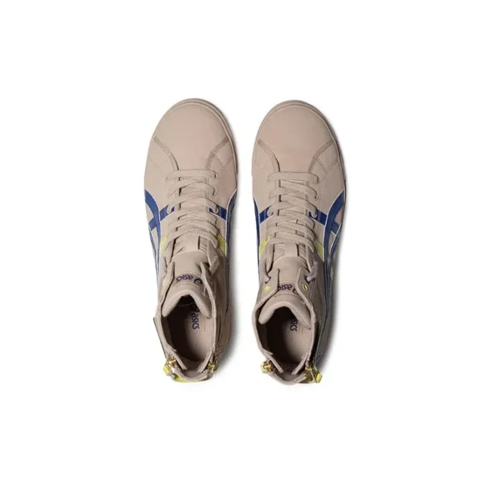 Chaussures de basket-ball hautes en molleton marron clair/bleu Double Clutch