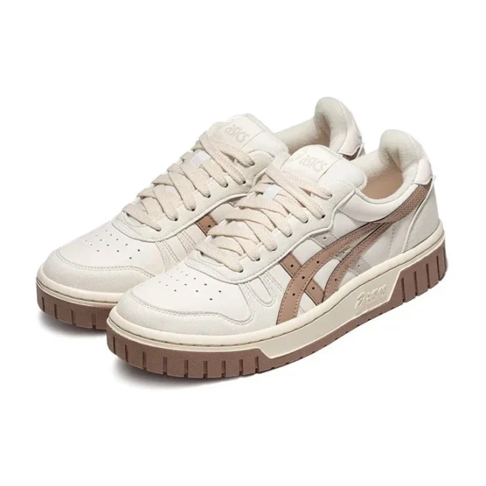 Chaussures de skate casual unisexes Court MZ Retro Blanc Marron