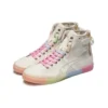 Double Clutch Milk White Retro Casual High Board Chaussure « White Pink »