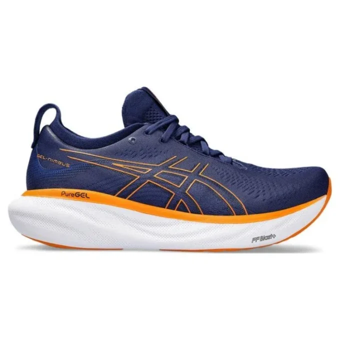 Gel-Nimbus 25 Wide « Deep Ocean Bright Orange »