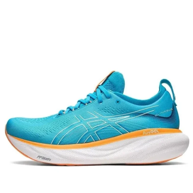 Gel-Nimbus 25 Wide « Island Blue Sun Peach »