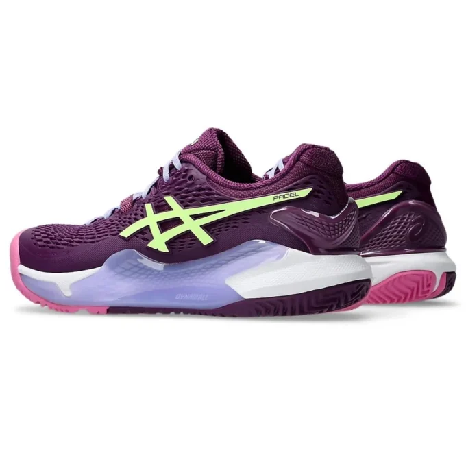 GEL-Resolution 9 Padel « Deep Mauve Lime Green »