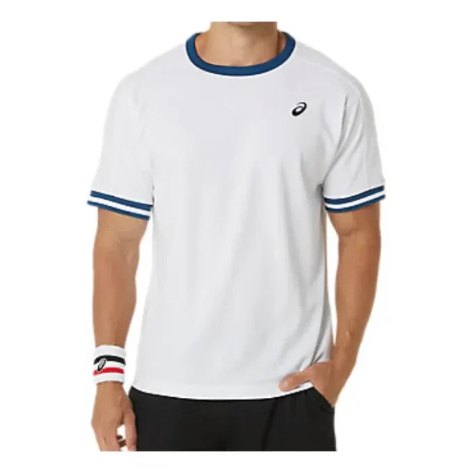 Haut classique à manches courtes « White Blue »