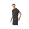 Haut à manches courtes imprimé motif Suminagashi « Graphite Grey »