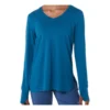 Haut à manches longues chiné « Deep Sea Teal Heather »