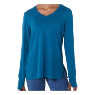 Haut à manches longues chiné « Deep Sea Teal Heather »