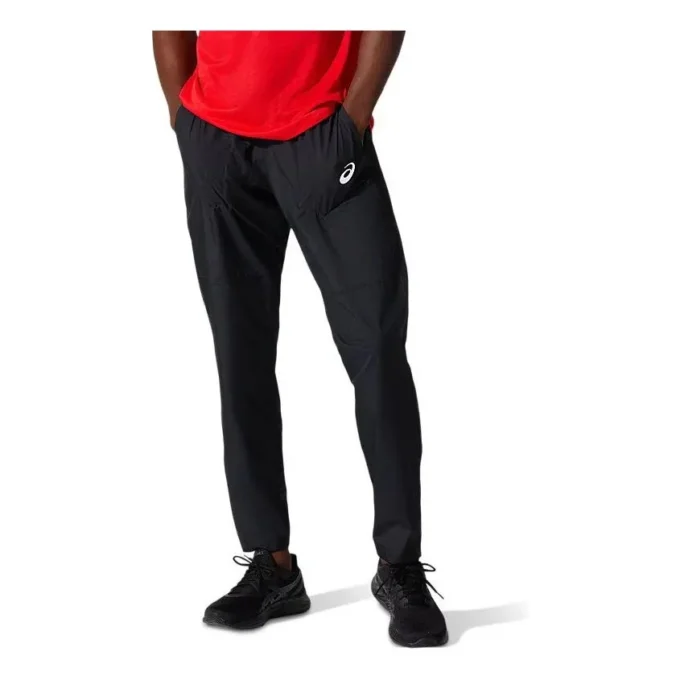 Pantalon tissé argenté « Noir »