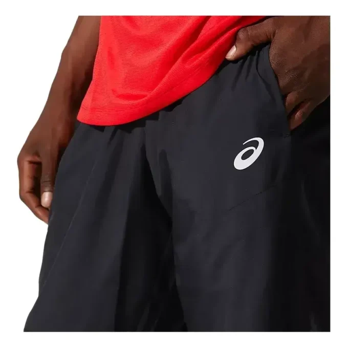 Pantalon tissé argenté « Noir »