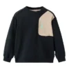 Pull color block « Black Beige »