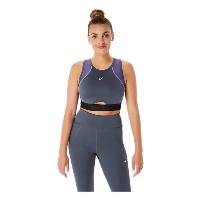 Soutien-gorge de sport à empiècements en mesh « Carrier Grey »