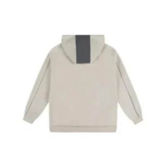 Sweat à capuche Sherpa color block « Beige »