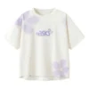 T-shirt avec logo et fleurs « White »