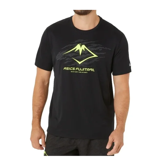 T-shirt de course Fujitrail « Black Green »