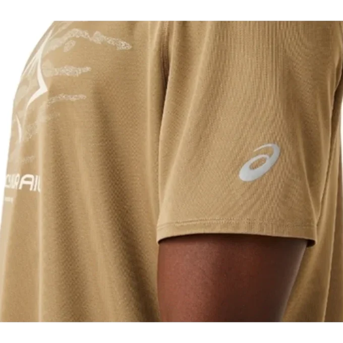 T-shirt de course Fujitrail « Tan White »