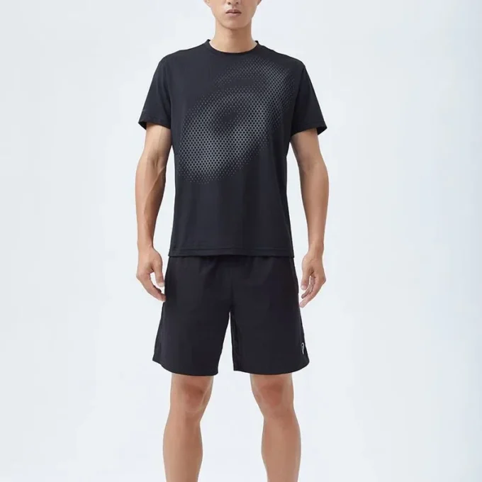 T-shirt de course à pied avec logo réfléchissant « Noir »