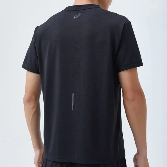 T-shirt de course à pied avec logo réfléchissant « Noir »