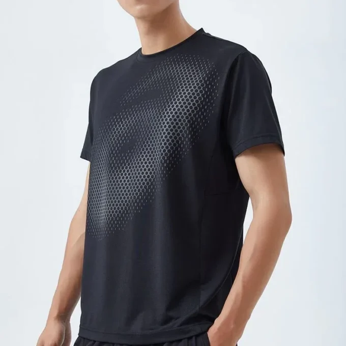 T-shirt de course à pied avec logo réfléchissant « Noir »