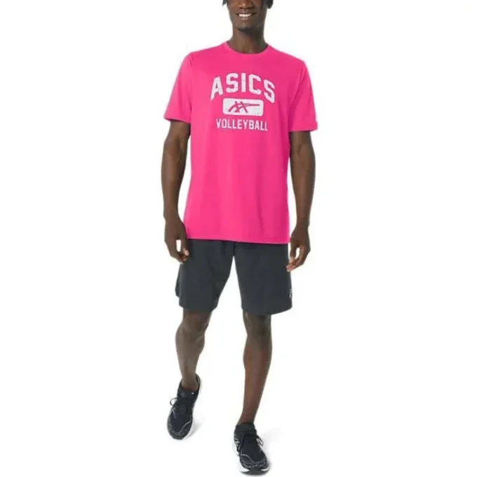T-shirt graphique de volley-ball « Hot Pink »