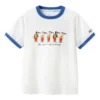 T-shirt imprimé décontracté « White Blue »