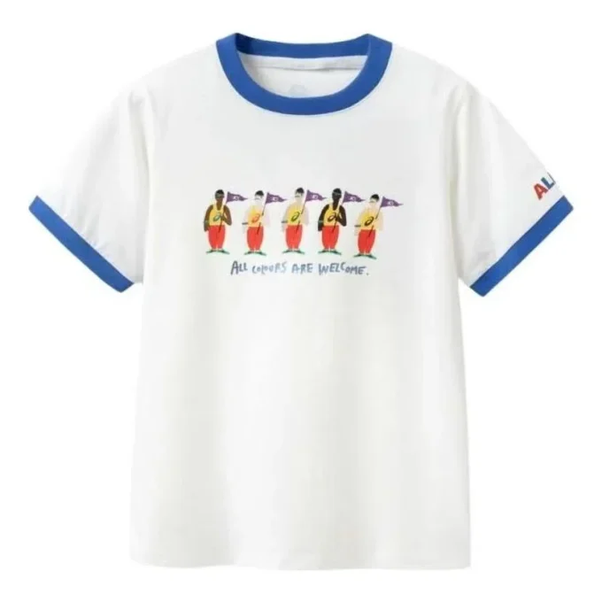T-shirt imprimé décontracté « White Blue »