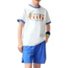 T-shirt imprimé décontracté « White Blue »