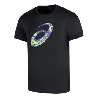 T-shirt à manches courtes avec logo en spirale « Noir »