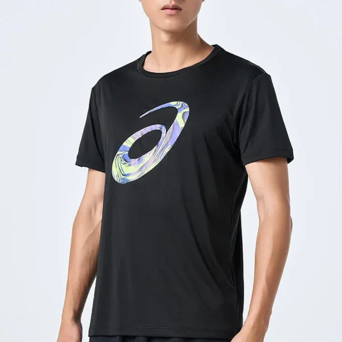 T-shirt à manches courtes avec logo en spirale « Noir »