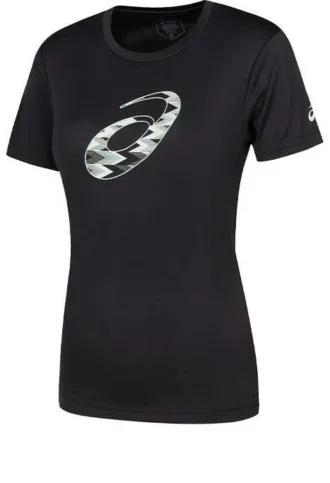 T-shirt à manches courtes avec motif en spirale, tailles asiatiques « Performance Black »