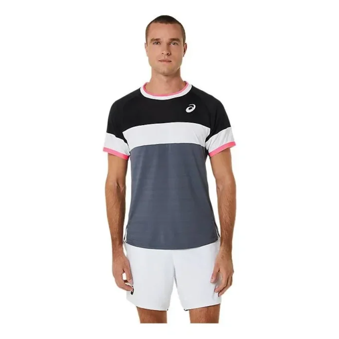 T-shirt à manches courtes Match « Gris Blanc Noir »