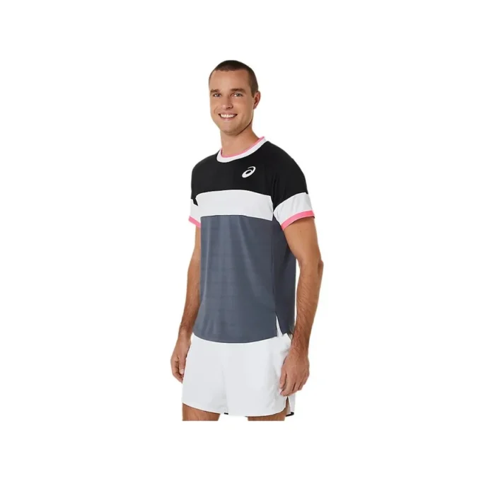 T-shirt à manches courtes Match « Gris Blanc Noir »