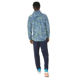 Veste tissée graphique hydrofuge « Blue Green »