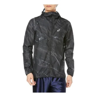Veste tissée à motif pour la course à pied « Noir »