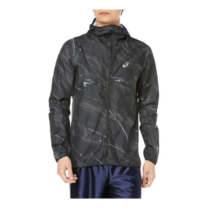 Veste tissée à motif pour la course à pied « Noir »