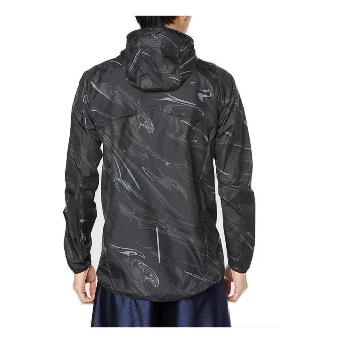 Veste tissée à motif pour la course à pied « Noir »