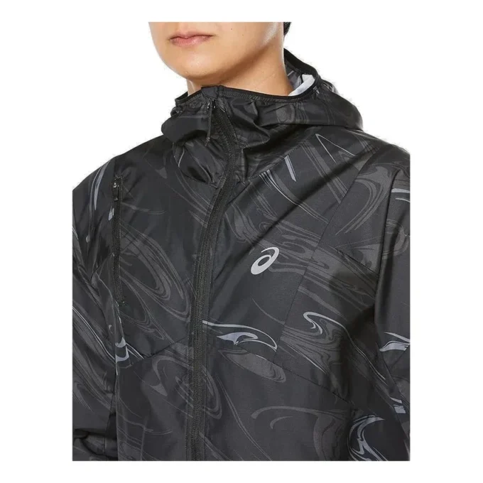 Veste tissée à motif pour la course à pied « Noir »